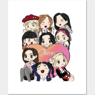 CHIBI TWICE showing his love for ONCE Posters and Art